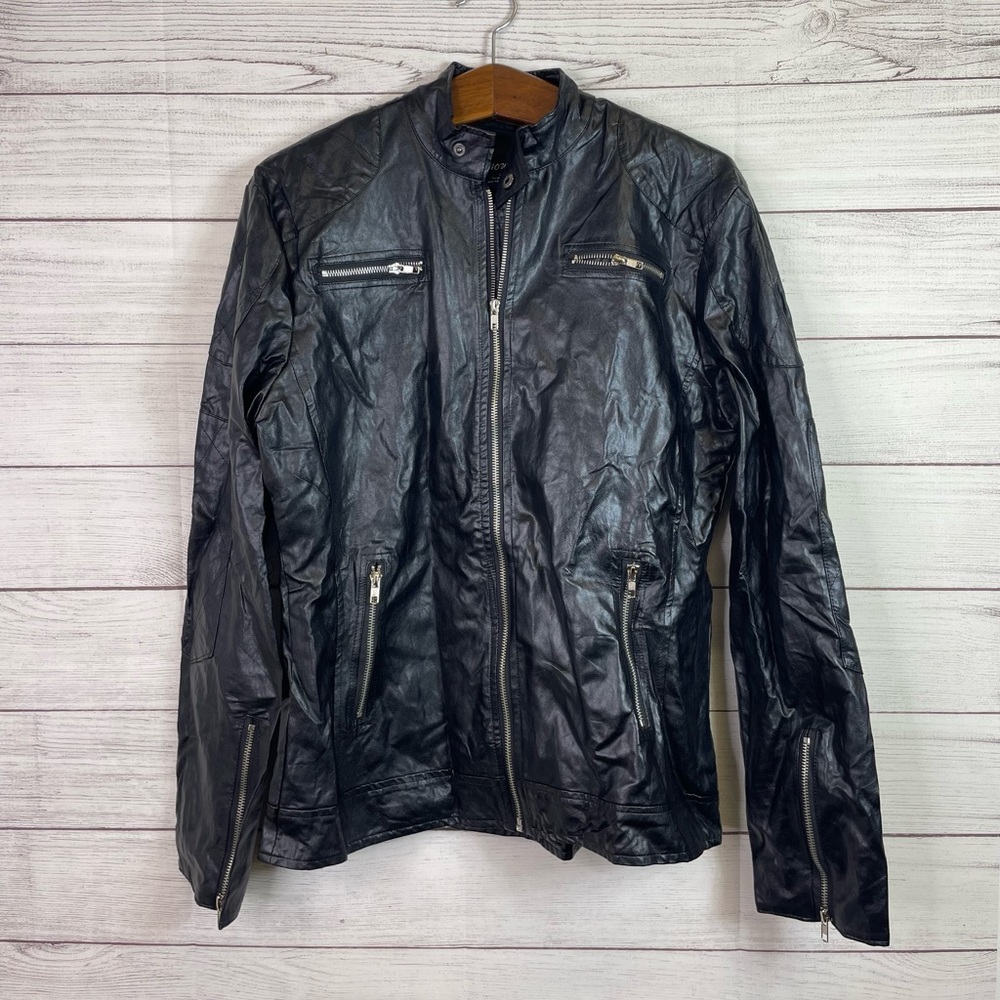 Men’s AOWOFS Faux Leather Jacket